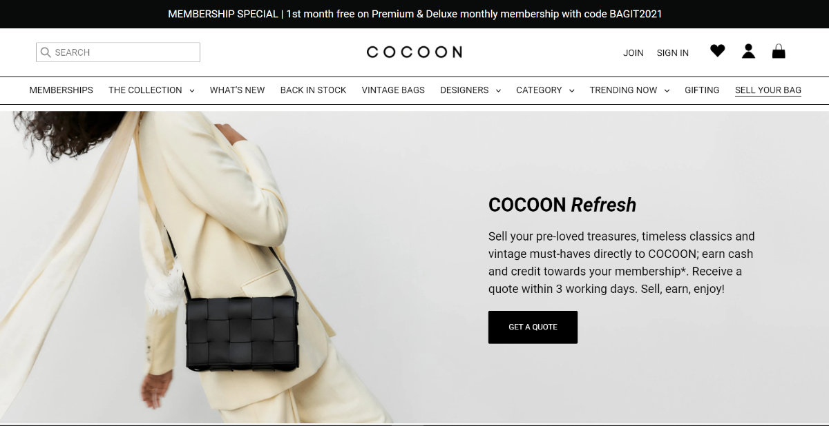 Cocoon Refresh, servizio di luxury resale